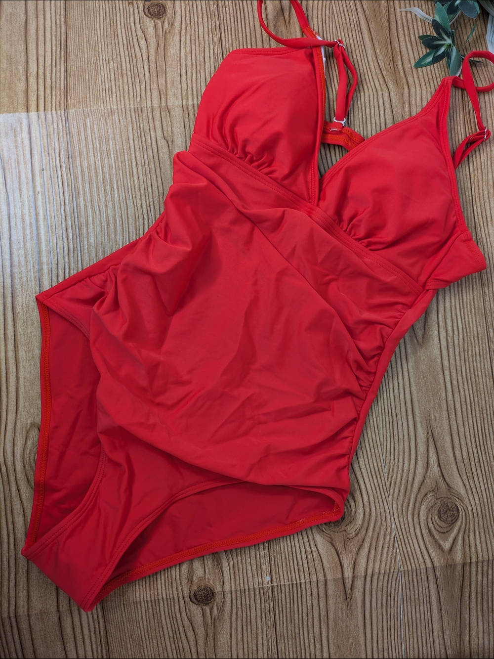 Woman's Red One Piece Tummy Control Size S